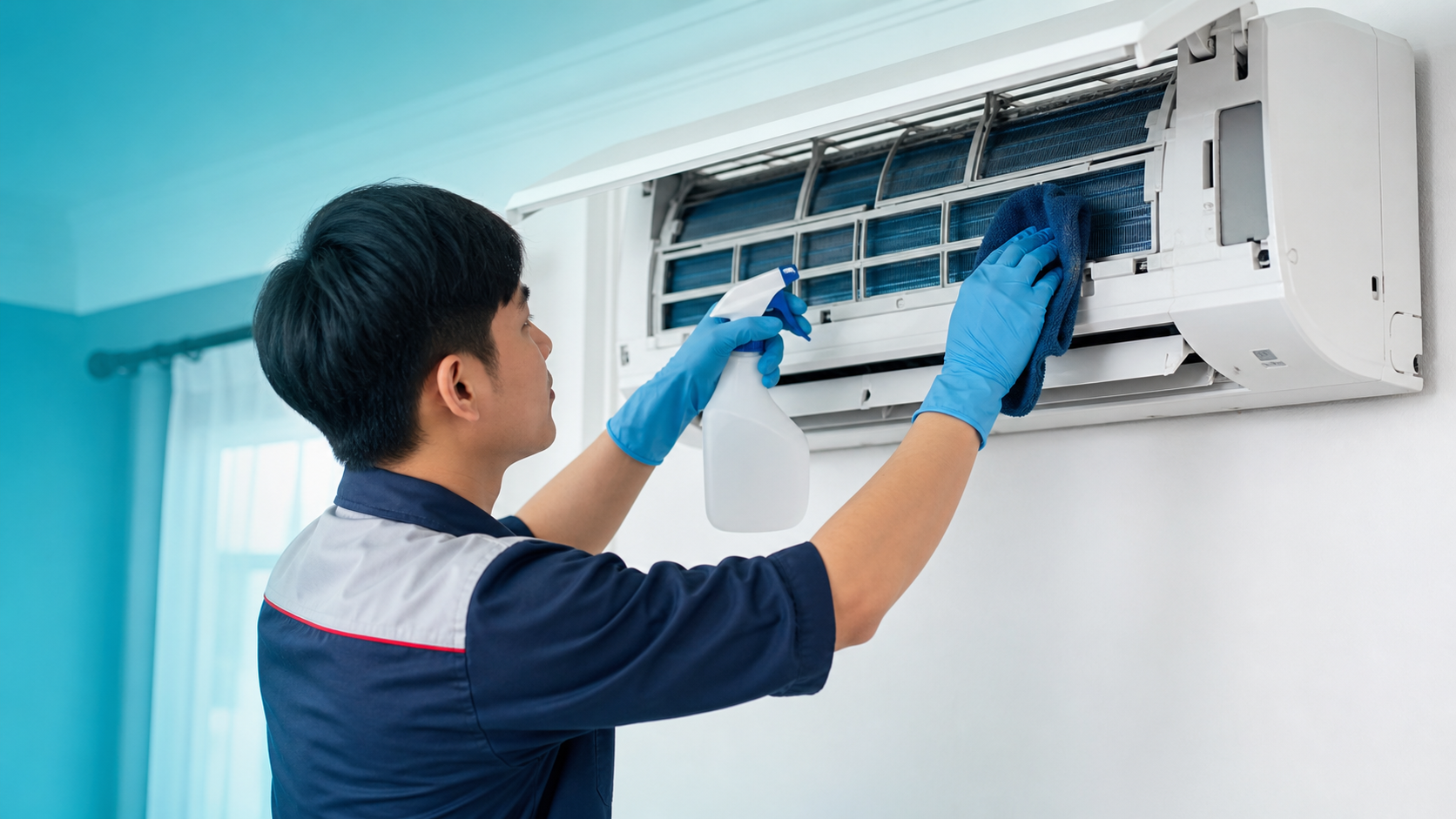 Teknisi Master Cool Teknik menangani Cuci AC